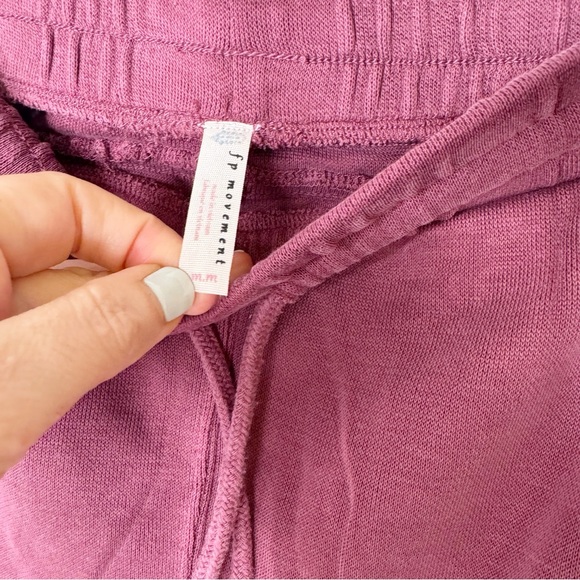 Free People Maroon Soft Jogger Pants Size Medium - Picture 4 of 5